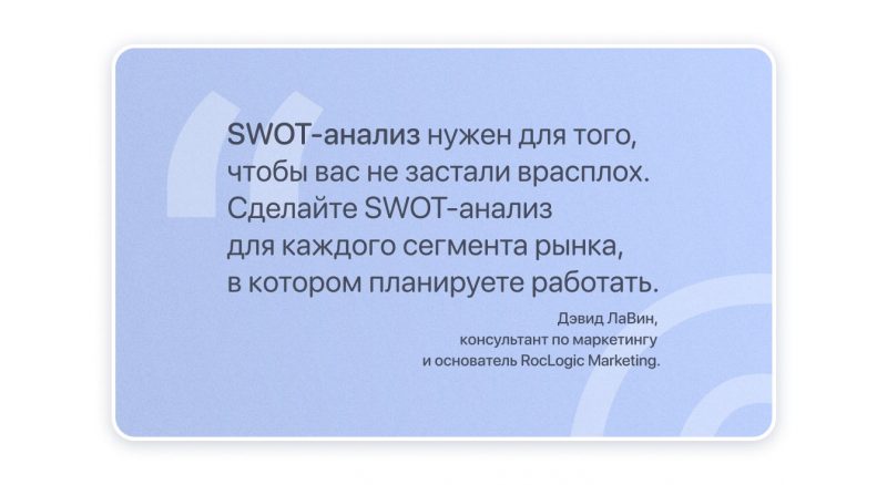 SWOT-анализ цитата