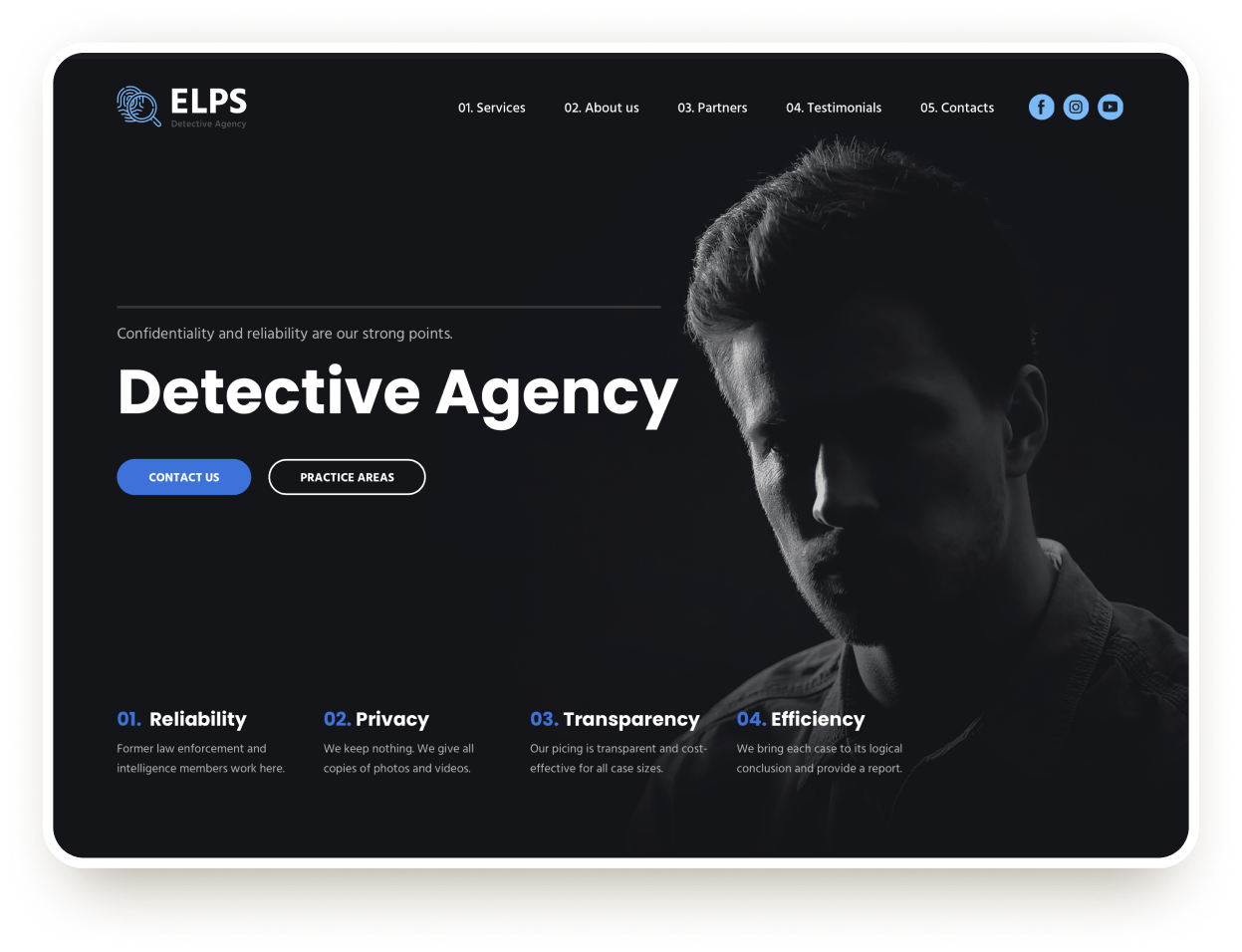 Detective agency site template